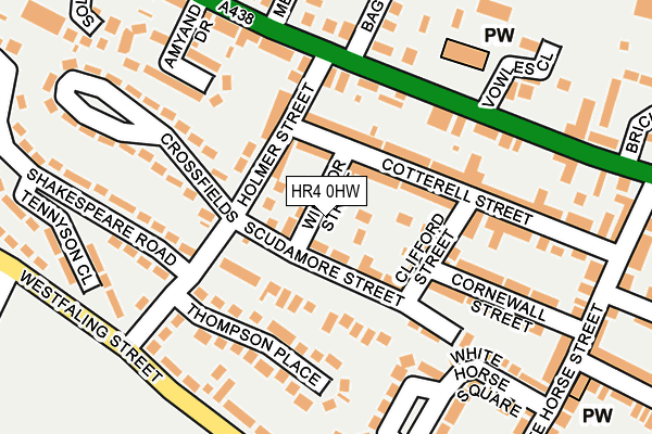 HR4 0HW map - OS OpenMap – Local (Ordnance Survey)