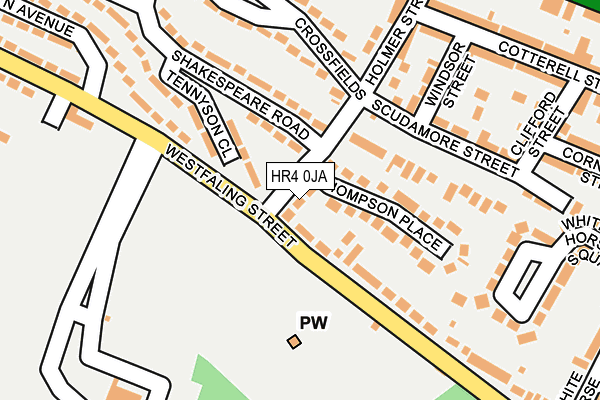 HR4 0JA map - OS OpenMap – Local (Ordnance Survey)