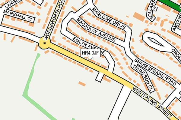 HR4 0JF map - OS OpenMap – Local (Ordnance Survey)