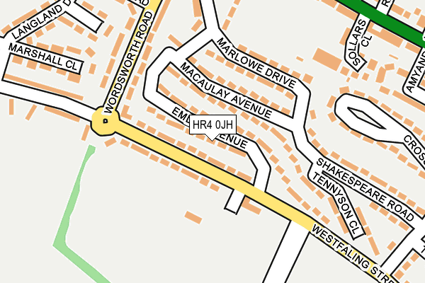 HR4 0JH map - OS OpenMap – Local (Ordnance Survey)