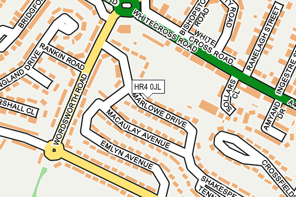 HR4 0JL map - OS OpenMap – Local (Ordnance Survey)