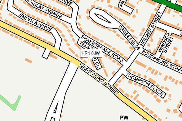 HR4 0JW map - OS OpenMap – Local (Ordnance Survey)