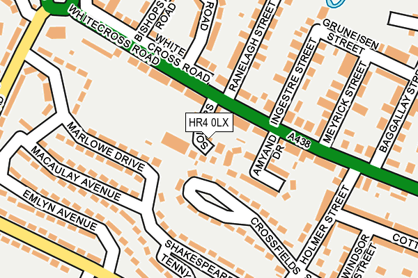 HR4 0LX map - OS OpenMap – Local (Ordnance Survey)