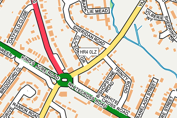 HR4 0LZ map - OS OpenMap – Local (Ordnance Survey)