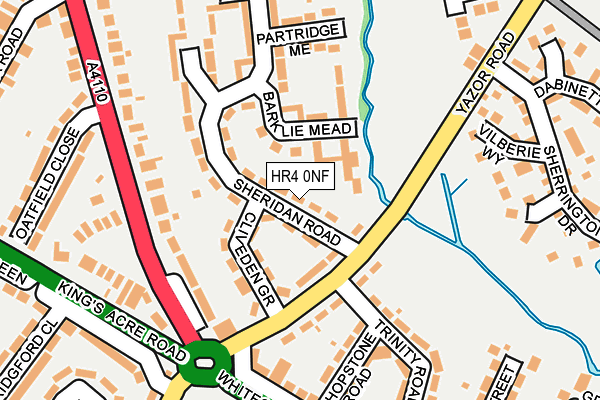 HR4 0NF map - OS OpenMap – Local (Ordnance Survey)