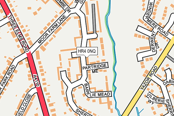 HR4 0NQ map - OS OpenMap – Local (Ordnance Survey)