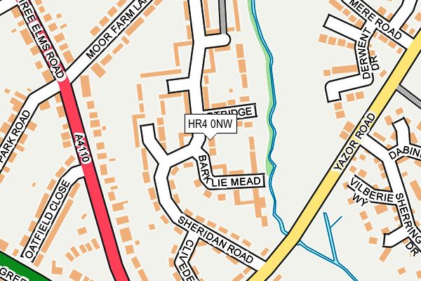 HR4 0NW map - OS OpenMap – Local (Ordnance Survey)