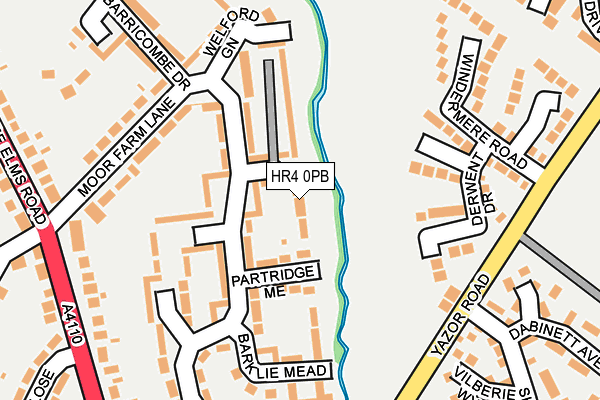 HR4 0PB map - OS OpenMap – Local (Ordnance Survey)