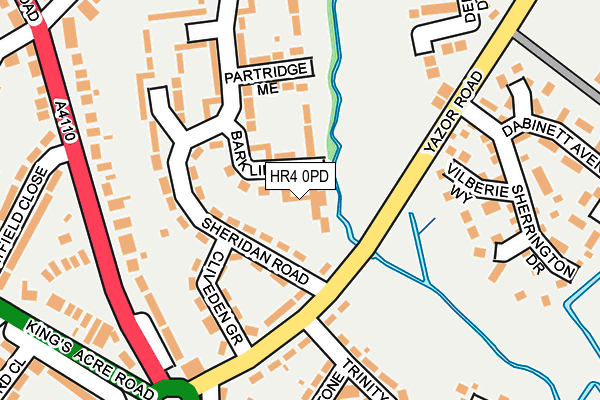 HR4 0PD map - OS OpenMap – Local (Ordnance Survey)