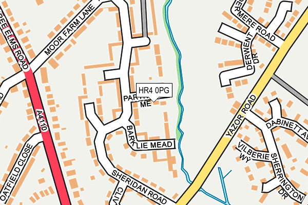 HR4 0PG map - OS OpenMap – Local (Ordnance Survey)