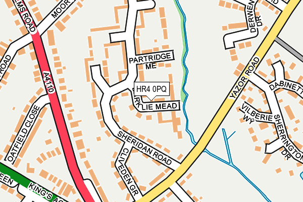 HR4 0PQ map - OS OpenMap – Local (Ordnance Survey)