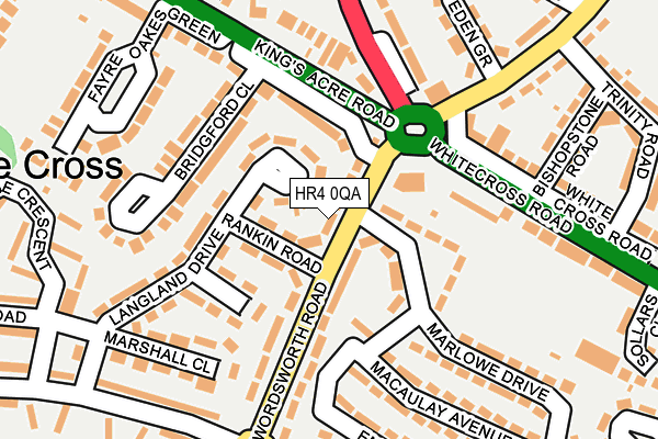 HR4 0QA map - OS OpenMap – Local (Ordnance Survey)