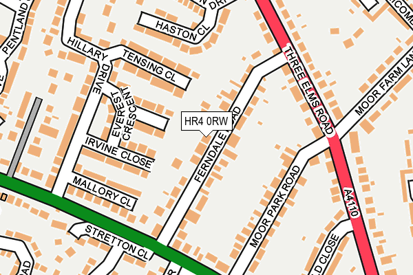 HR4 0RW map - OS OpenMap – Local (Ordnance Survey)