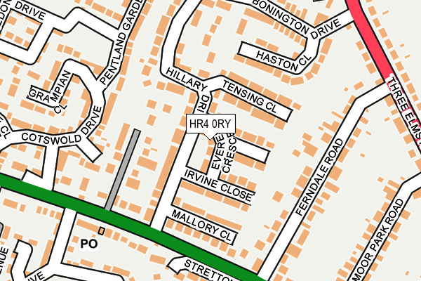 HR4 0RY map - OS OpenMap – Local (Ordnance Survey)