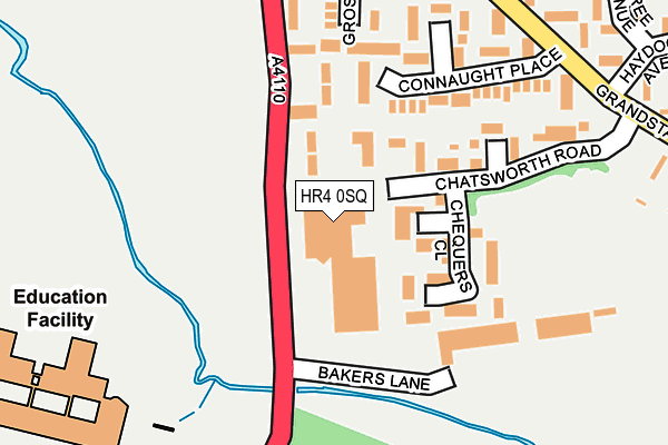 HR4 0SQ map - OS OpenMap – Local (Ordnance Survey)