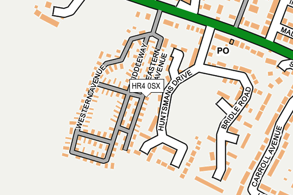 HR4 0SX map - OS OpenMap – Local (Ordnance Survey)