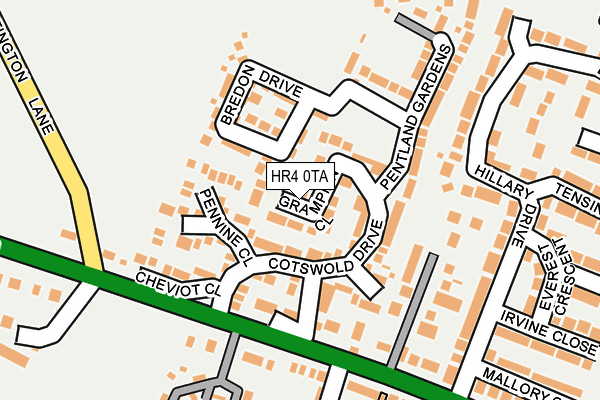 HR4 0TA map - OS OpenMap – Local (Ordnance Survey)