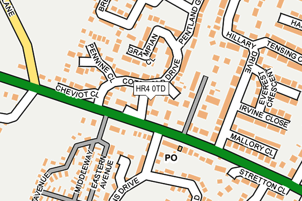 HR4 0TD map - OS OpenMap – Local (Ordnance Survey)