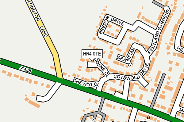 HR4 0TE map - OS OpenMap – Local (Ordnance Survey)