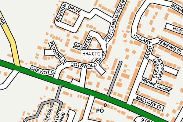 HR4 0TG map - OS OpenMap – Local (Ordnance Survey)