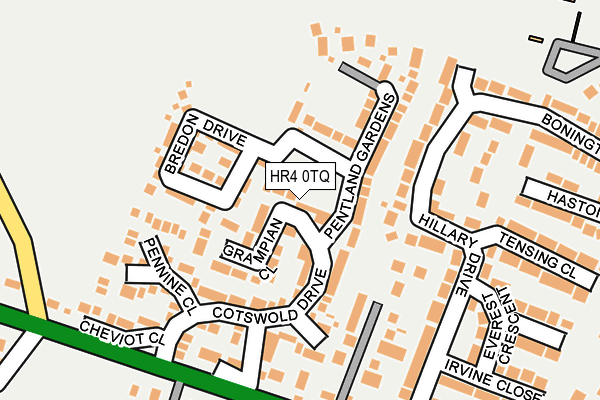 HR4 0TQ map - OS OpenMap – Local (Ordnance Survey)