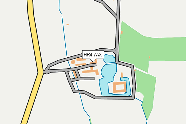 HR4 7AX map - OS OpenMap – Local (Ordnance Survey)