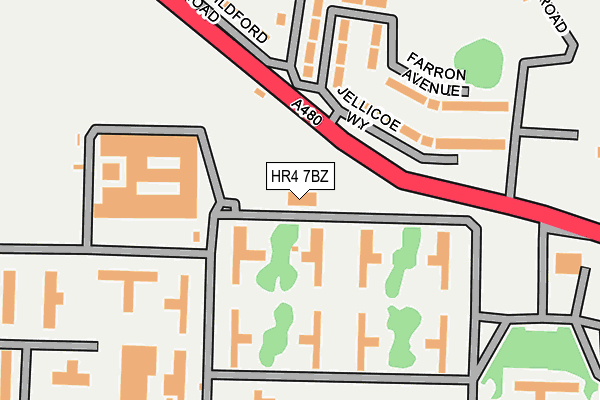 HR4 7BZ map - OS OpenMap – Local (Ordnance Survey)