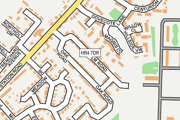 HR4 7DR map - OS OpenMap – Local (Ordnance Survey)