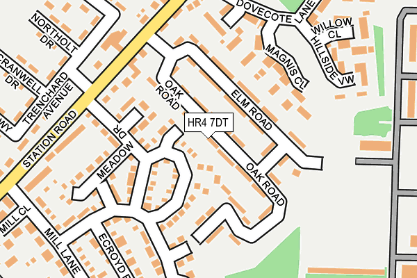 HR4 7DT map - OS OpenMap – Local (Ordnance Survey)