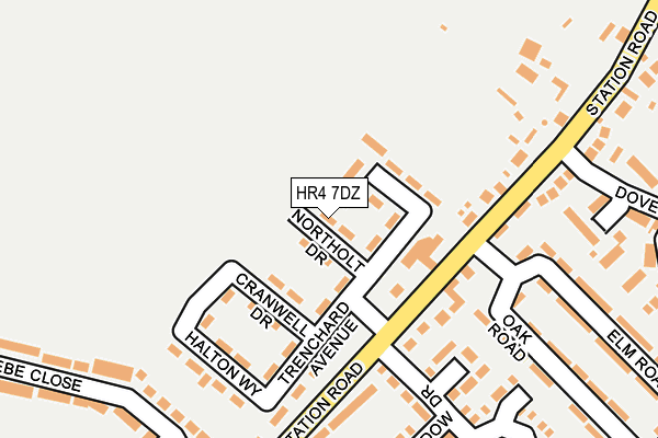 HR4 7DZ map - OS OpenMap – Local (Ordnance Survey)