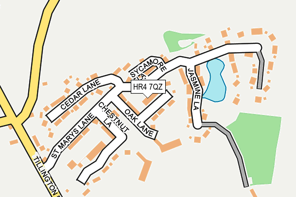 HR4 7QZ map - OS OpenMap – Local (Ordnance Survey)