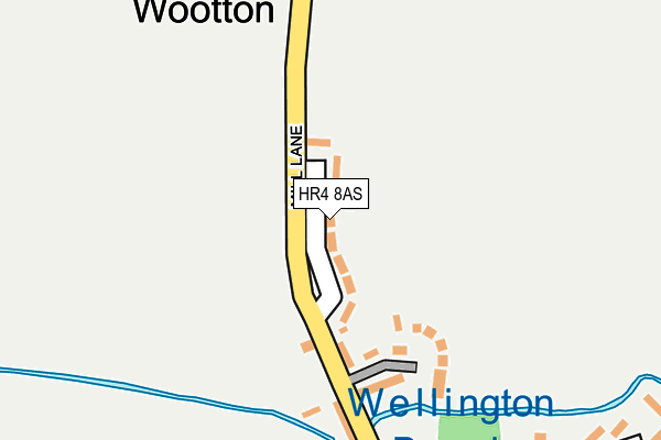 HR4 8AS map - OS OpenMap – Local (Ordnance Survey)