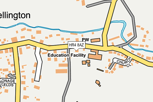 HR4 8AZ map - OS OpenMap – Local (Ordnance Survey)