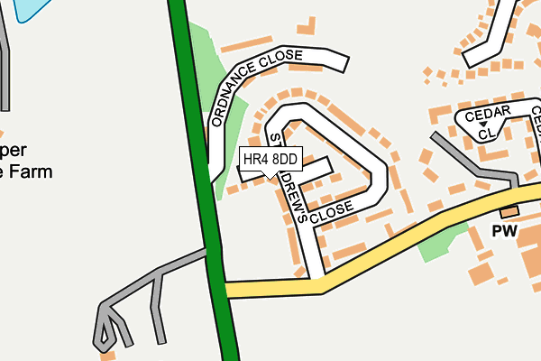 HR4 8DD map - OS OpenMap – Local (Ordnance Survey)