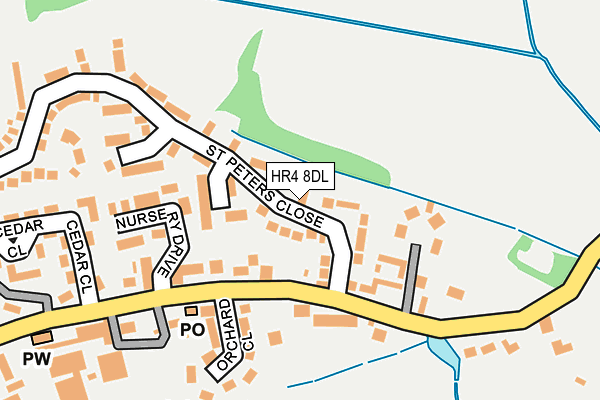 HR4 8DL map - OS OpenMap – Local (Ordnance Survey)