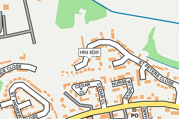 HR4 8DW map - OS OpenMap – Local (Ordnance Survey)