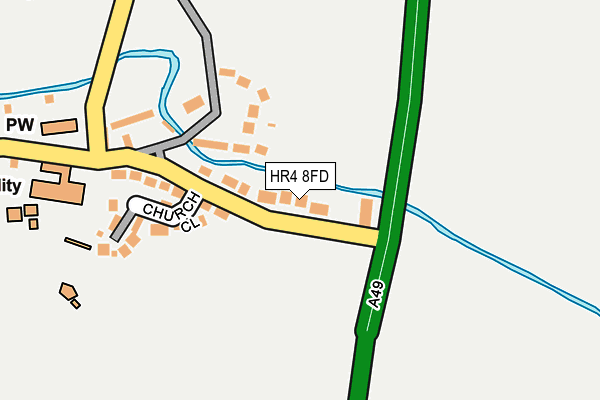 HR4 8FD map - OS OpenMap – Local (Ordnance Survey)