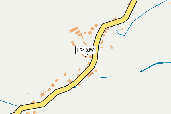 HR4 8JW map - OS OpenMap – Local (Ordnance Survey)