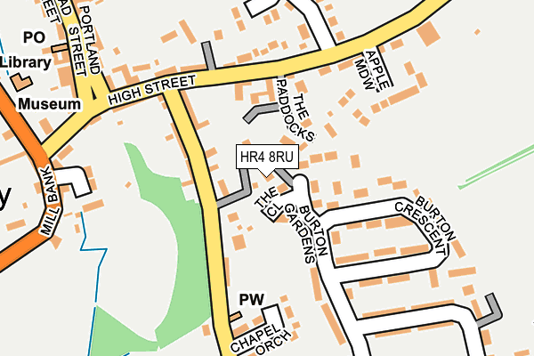 HR4 8RU map - OS OpenMap – Local (Ordnance Survey)