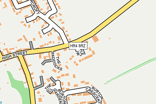 HR4 8RZ map - OS OpenMap – Local (Ordnance Survey)