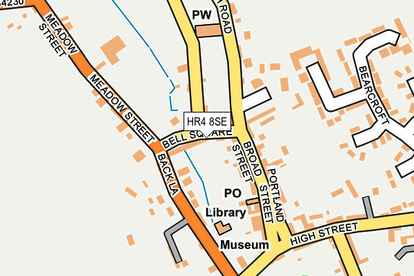 HR4 8SE map - OS OpenMap – Local (Ordnance Survey)