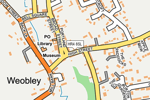 HR4 8SL map - OS OpenMap – Local (Ordnance Survey)