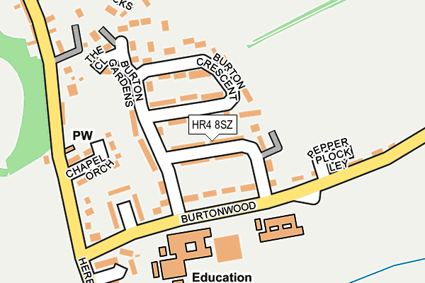 HR4 8SZ map - OS OpenMap – Local (Ordnance Survey)