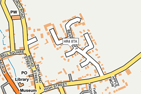 HR4 8TA map - OS OpenMap – Local (Ordnance Survey)
