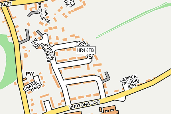 HR4 8TB map - OS OpenMap – Local (Ordnance Survey)