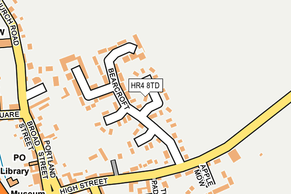 HR4 8TD map - OS OpenMap – Local (Ordnance Survey)