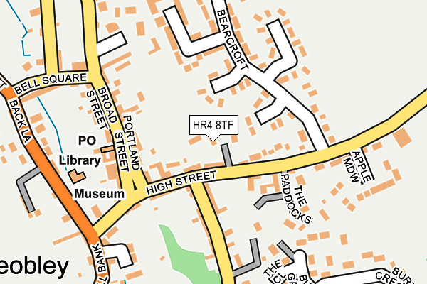 HR4 8TF map - OS OpenMap – Local (Ordnance Survey)