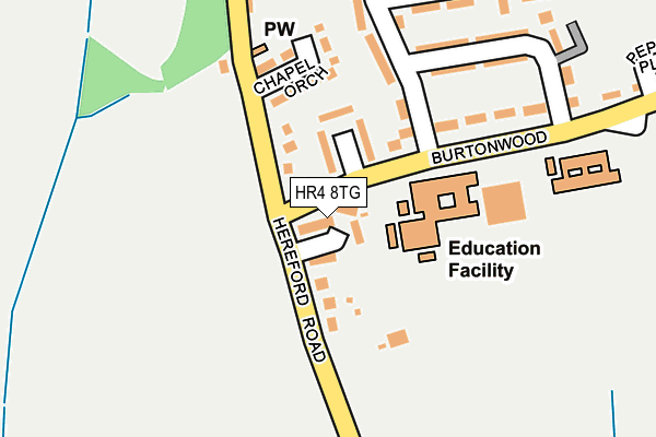 HR4 8TG map - OS OpenMap – Local (Ordnance Survey)