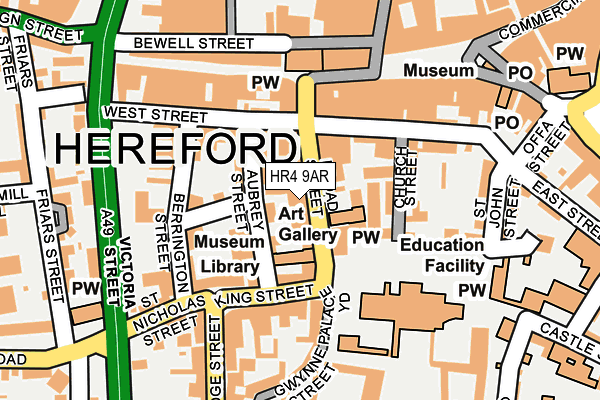 Map of DSBP HEREFORD LTD at local scale