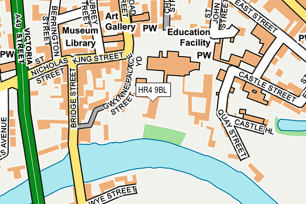 HR4 9BL map - OS OpenMap – Local (Ordnance Survey)